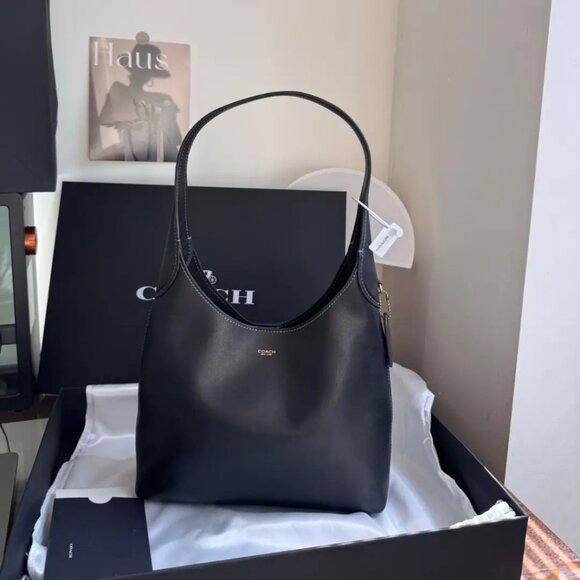 Coach Shoes - Coach Brooklyn Shoulder Bag 28 – black NWT with Dust Bag